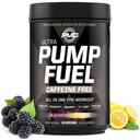 PMD Sportpumpe Fuel Ultra Caffeine Free - Premium Pre Workout Powder & Muskelpumpe, Großer Fokus, Endurance & Recovery, Premium Creatine, Arginine & Beta Alanine - BlackBerry Lemonade (30 Servings)