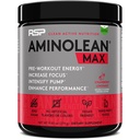 AminoLean MAX Natural Pre Workout - Intensive Energie, Massive Pumps, Laser Fokus mit natürlichem Koffein, Nitric Oxide, Beta Alanine, BCAAs, Nootropics, 25 Serv