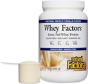 Hey Factors von natürlichen Faktoren, Gras Fed Whey Protein Konzentrat, Aids Muskelentwicklung und Immungesundheit, Französisch Vanille, 12 Oz