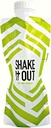 Collapsible Shaker Bottle für Protein Shakes, Supplements - 12 Unze wiederverwendbar, recycelbar, Reiseflasche