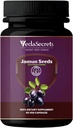 Jamun(Blackbarry) Kapseln 60 Count | Syzygium Cumini | Hergestellt mit 100% natürlichem Jamun Samenpulver | Kräuterergänzung | Ayurvedic Nutrition | Verdauungs- und Wellness-Unterstützung