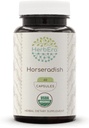 HerbEra Horseradish USDA Organic 60 Kapseln | Natürliche Kräuterergänzung | Certified Organic Vegetarian Capsules and Organic Horseradish (Armoracia rusticana) Getrocknete Wurzel (60 Kapseln)