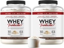 3-in-1 Whey Protein Powder Entflammt 2 x 5lb – 30g Grass-Fed Protein aus Whey Hydrolysat, Isolat und Konzentrat pro Servierung – Non-GMO, Soy-Free, Sugar-Free – 126 Servierungen