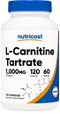 Nutricost L-Carnitin Tartrat 1000mg, 120 Kapseln - 500mg pro Kapsel (60 Servierungen)
