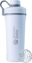 BlenderBottle Radian Shaker Cup Insulated Edelstahl Wasserflasche mit Draht Whisk, 26-Ounce, Matt White