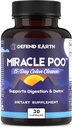 15 Tage Gut Cleanse, Miracle Poo Colon Cleanse Kapseln für Detox & Verdauungshilfe mit Psyllium Husk, Senna, & Cascara Sagrada, Non-GMO, 30 Kapseln