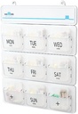 Monatliche Pille Organizer 28 Tage Plus Mehr 2 Tage / 9 Pillenbox mit 4 Fächern Innen/kann auf einer Wand/Medizin Vitamin Fish Oil Supplements gesungen werden