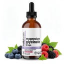 Magnesium Glycinate Liquid Supplement Frauen, Männer & Kinder – Magnesium Bisglycinat 100 mg für natürliche Kalk, Muskelrückgewinnung – Flüssige Vitamine (30 Tage) – Berry Flavor