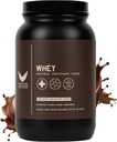High Level Whey Protein Powder Stevia Sweetened, Natural Chocolate Shake, 24g Protein, Ultragefiltert Non-GMO, Verdauungsenzyme, Glutenfrei, 蛋Д, 2 lb, Whey Protein mit Stevia