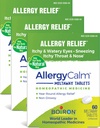 Boiron AllergyCalm Tablets 180 Count, Relief von Allergien und Hay Fever Symptome von Niesen, Runny Nose, und Itchy Eyes oder Throat, Allergy Calm Tabs (früher RhinAllergy) (Pack mit 3 60ct Boxes)