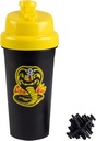Karate Kid Cobra Kai 25oz Shaker Bottle w/Blender Mixer Ball - Getränkemessungen, Fliptop, Leakproof Screw Lid- Blend Protein Powder, Sportgetränke, Shakes, Smoothies - offiziell lizenziert
