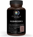 Mushroom X - Vegan Mushroom Gummies Complex 10-in-1 Blend - Reishi Turkey Tails Lions Mane Supplement - Gehirn, Immununterstützung, Energie, Stress Relief - 60 Gummie