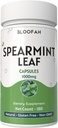 Spearmint Blatt Kapseln 1000mg Pulver | Natürliches Spearmint Blattpulver (Mentha spicata) | Non-GMO, Glutenfreie Kräuterergänzung für Wellness und täglichen Gebrauch (180 Zähler (Pack von 1))