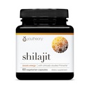 Youtheory Shilajit - 500 mg Shilajit Kapseln - Energieergänzung - Shilajit unterstützt Stamina & Endurance - Pure Himalayan Shilajit - Gluten, Dairy & Soy Free - 60 vegetarische Kapseln