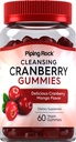 Piping Rock Cranberry Gummies | 60 Count | Reinigungsergänzung für Damen und Herren | Cranberry Mango Flavor | Vegan, Non-GMO, Glutenfrei