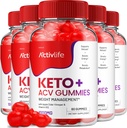 ActivLife Keto ACV Gummies - Active Life Keto Apple Cider Essiggummis, ActivLife Keto + ACV Weight Management Gummies ActiveLife Advanced 1000mg Formula (5 Pack - 300 Gummies)