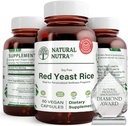 Natürliche Nutra Rote Hefe Reis Extrakt, Herz-Kreislauf-Unterstützung, hilft Immunität zu verbessern, hilft Körperfette und Herzgesundheit zu bewahren, Verdauung zu verbessern, Glutenfreie Ergänzungen, 600 mg 60 Kapseln (3 Pack)
