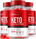 rize labs (Pack von 3 Ketocrave Keto ACV Gummis, für fortgeschrittene Gewichtsverlust, maximale Kraftergänzung, Gomitas Bewertungen (180 Gummis)
