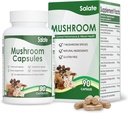 Salate Lion's Mane Supplement Organic Mushroom Extract for Memory and Focus, Immun Support Brain Capsules, 100% Fruit Body Extract, No Mycelium Vegan Mushroom Supplement (90 Caps)