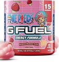 G Fuel ONE Piece Human-Human Energy Drink Powder, Pre Workout Caffeine Mix für Gaming, Zucker freie Fokus Amino, Vitamin + Antioxidantien, 3.7oz (Cotton Candy, 15 Portionen)