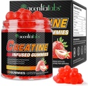 Kreatin Monohydrate Gummie Kreatin Monohydrat pro Servieren Chewable Creatine für Muskelaufbau, Energieschub, 120 Gummie