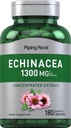 Piping Rock Echinacea Extrakt Kapseln 1300mg | 180 Count | Kräuterergänzung | Vegetarisch, Glutenfrei, Non-GMO