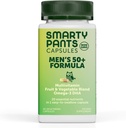 SmartyPants Multivitamin für Männer 50+: Omega-3 DHA, Zink für Immunität, Vitamine D3, C, B6, B12, Vitamin A für Augen, Folat, Selen, Ein pro Tag, 30 Kapseln, 30 Tage Versorgung