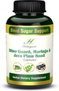 HERBOGANIC Bitter Gourd Moringa und Java Plum Seed Kapseln | 500mg |All Natural Detoxification | 60 Kapseln