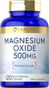 Carlyle Magnesiumoxid 500mg | 120 Kapseln | Premium Qualität | Non-GMO und glutenfreie Ergänzung