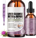 2 Pack Liver Cleanse Detox & Repair Liquid Drops mit Milchdistel, Artichoke Extract, Liver Supplement für Leberreiniger & Detox, Antioxidans, Verdauungsunterstützung, Vegan - 4 Fl Oz