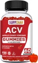 Vegan Apple Cider Essiggummis mit der Mutter, 500mg 60 Servierungen - ACV Gummis für natürliches Detox & Cleanse Immunsystem, Verdauung - Alternative zu Apple Cider Essig Kapseln