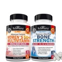 BioSchwartz Daily Multivitamin für Damen 50 & Over (1 Monat Versorgung) Plus Knochenstärke Mineralische Ergänzung mit Calcium und Magnesium (1 Monat Versorgung)
