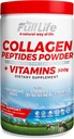 Full Life Collagen Peptides Powder - Überzeugen Collagen Supplement mit Hyaluronsäure - hydrolysiertes Kollagenpulver für Damen und Herren - Kosher, Glutenfrei - 300g