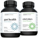 Smarter Gut Health Probiotics - Superior Digestive & Immune Support + Smarter Nutrition Enzymes - Tägliche Verdauungshilfen mit 16 verschiedenen natürlichen Enzymen