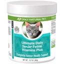 NUR NATURAL PET Ultimate Daily Senior Feline Multivitamin w/Taurine & L-Lysine – Nahrungsergänzungspulver für Erwachsene & ältere Katzen – Immun- & Gelenkunterstützung – Komplette Vitamin-Formel, 3.2oz