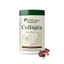 Große Seen Wellness Collagen Peptide Pulver für Haut, Haar, Nägel, Gelenke & Verdauung - Schokolade gefickt - Schnell auflösen hydrolysiert, Non-GMO, Kosher - 10 oz