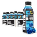 Protein2o 15g Whey Protein Isolate Hydration Drink Plus Energy & Focus, 350mg Elektrolyte, 125mg Koffein, Sugar Free, Blue Raspberry, 16.9 oz Bottle (Pack von 12)