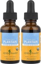 Kräuter Pharm Certified Organic Plantain Liquid Extract für Reinigung und Entgiftung - 1 Unze (DPLAN01) (Pack von 2)