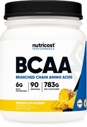 Nutricost BCAA Pulver (Pineapple, 90 Servierungen) - Optimal 2:1:1