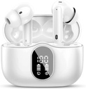 Btootos Wireless Earbuds Bluetooth 5.4 Kopfhörer Bass Stereo Ear Buds mit Lärm abbrechen Mic LED-Anzeige im Ohr Kopfhörer IP7 wasserdicht 36H Playtime für Laptop Pad Telefone Sport Workout Weiß