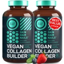 Vegan Collagen Booster Tablets - Cruelty-Free Vegan Collagen Supplements - Biotin, Bio-Superfood, Pflanzenbasierte Collagen Vitamine für Haut, Haar, Nägel - 2-Pack, 60 Vegeterian Collagen Boost Pillen