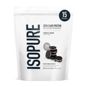 Isopure Zero Carb 100% reine Whey Isolate Protein Pulver, Lactosefrei, Glutenfrei, Mit Vitaminen, Cookies & Cream, 25g Protein pro Servierung, 1 Lb, 15 Portionen (Verpackung Mai Vary)