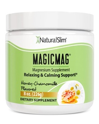 NaturalSlim Magicmag Pure Magnesium Citrate Powder Stress, Verbrauch, Muskel, Herzgesundheit und Schlafunterstützung | Honey Chamomile Magnesium Supplement - 8oz Drink Mix (Solo)