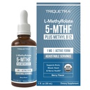 Organischer Folat 1000 mcg + Methyl B12 Cofactor (300 Servierungen) – Metabolisch aktive 5-MTHF-Form, Bio Berry Flavor, flüssige Sublingual Form – Stimmung, Kognition, Methylierung, Schwangerschaft (1oz)