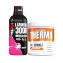 PROSUPPS L-Carnitin 3000 Stimulant freie flüssige Schüsse (31 Servierungen, Drachenfrucht) und Thermo Fat Burning Thermogenic Powder (25 Servierungen, Molten Mango) Bundle