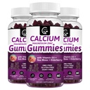 Calcium Magnesium Zink-Gummi mit hoher Absorption Magnesium Glycinat Kalium - Pflanzenkomplex Calcium Magnesium 2:1 Ratio, mit D3 Sea Moss für Knochen, Muskeln, Immun- und Schlafunterstützung, Vegan-3 Pack