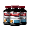 Folic Acid Bulk Supplements - Anti-Grau-Haar - Catalase-Ergänzung, Grau-Haar-Weg, Grau-Haar-Ergänzung zu Reverse, Grau-Haar-Ergänzung, 3 Flaschen 180 Caps