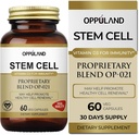 Stammzellen-Aktivator-Ergänzung - Erhöhung der Zellregeneration mit Stammzellen-Komplex - proprietäre Mischung von OP-021 mit Vitamin D3, Blueberry, Red Grape & Green Tea Extract - 60 Kapseln