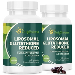 Liposomales Glutathion 2000 MG, 10x bessere Absorption, Glutathion Supplement mit Hyaluronsäure + Kollagenpeptid + Resveratrol, starkes Antioxidans, 120 Zählung
