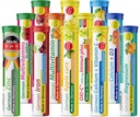 T&D Deutsches Vitamin, Mineralstoffe - 240 Vegan/Vegetarisches Getränk Effervescent Tabletten - Gemischte Obst-Flaschenbox - Made in Germany